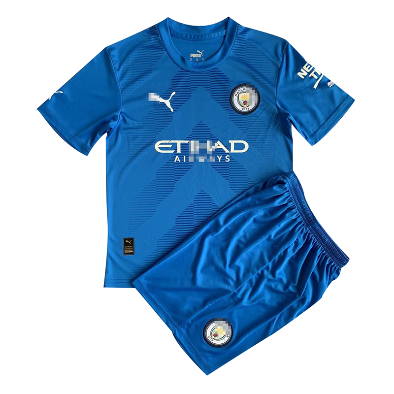 Camiseta De Portero Manchester City Niño Kit Azul 2022/2023